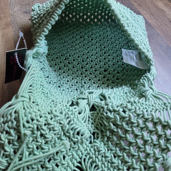 NWT No Boundaries Mint Boho Bag with Fringe - Picture 7 of 7